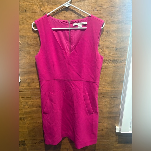 DVF HALLE' SLEEVELESS STRETCH WOVEN A-LINE DRESS - Picture 6 of 12